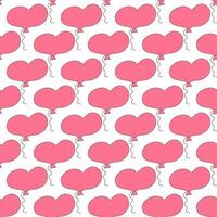 balloon pink valentin day birthday  pattern t vector