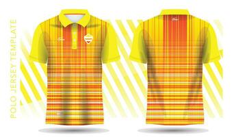 abstract yellow and orange pattern for polo jersey and sport mockup template vector