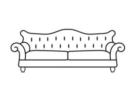 Sofa line Icons. Furniture design. Collection of sofa illustration. Modern furniture set isolated on white background. vector