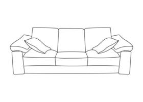 sofá línea iconos mueble diseño. colección de sofá ilustración. moderno mueble conjunto aislado en blanco antecedentes. vector