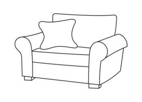 sofá línea iconos mueble diseño. colección de sofá ilustración. moderno mueble conjunto aislado en blanco antecedentes. vector