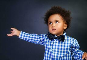 Cute little boy portrait photo