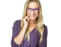 Happy student girl portrait photo