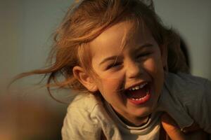 retrato de niño feliz foto