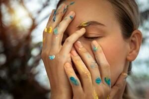 Dreamy painter portrait photo