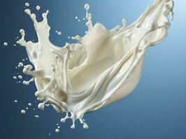 AI generated Fresh Milk Splash. Generative AI photo