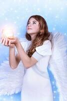 Beautiful angel praying photo