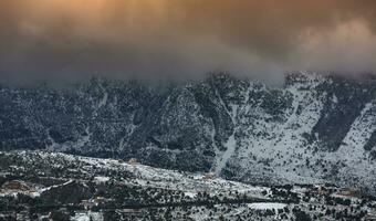 Peaceful Winter Mountains of Lebanon photo