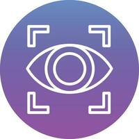 icono de vector de escáner ocular