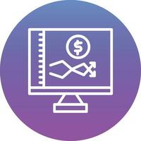 Online Stock Market Vector Icon