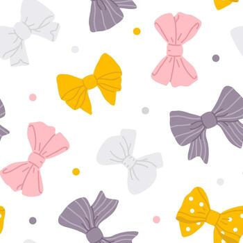 background pattern with bows vector