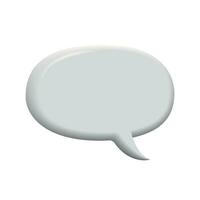 3D speech bubble icon, isolated on background. vector