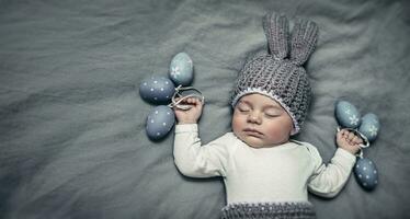 Happy little Easter bunny photo