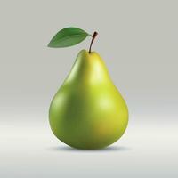 Pear isolated on white background. vector