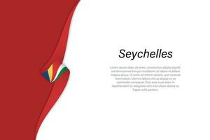 ola bandera de seychelles con copyspace antecedentes vector