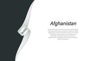 Wave flag of Afghanistan with copyspace background vector