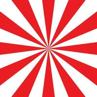 a red and white striped flag with a sunburst pattern vector