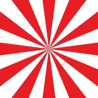 a red and white striped flag with a sunburst pattern vector