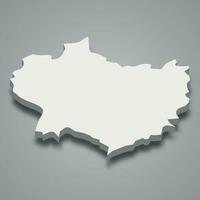 3d isométrica mapa de krapina-zagorje es un condado de Croacia vector