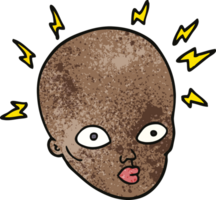 cartoon doodle bald head png