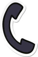 sticker of a cute cartoon telephone handset png