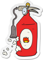 sticker of a cartoon fire extinguisher png