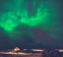 Aurora borealis paisaje foto