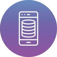 Smartphone Database Vector Icon