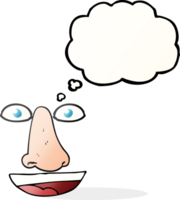 thought bubble cartoon facial features png