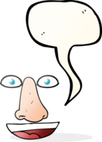 speech bubble cartoon facial features png