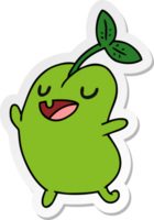 Sticker cartoon kawaii cute bean germination png