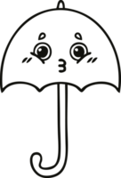 line drawing cartoon umbrella png