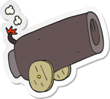 sticker of a cartoon cannon png