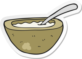 sticker of a cartoon porridge png