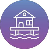 Beach House Vector Icon