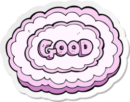 sticker of a good cloud sign png