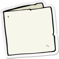 adesivo de um cartão em branco de desenho animado png
