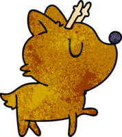 cartone animato testurizzato di kawaii carino cervo png