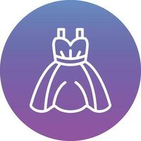 icono de vector de vestido femenino de boda