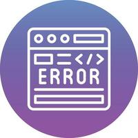 código error vector icono