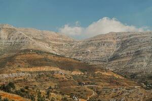 Beautiful view of a deserted mountains photo