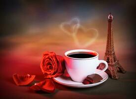 Morning tea in Valentine day photo