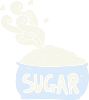 flat color illustration of a cartoon sugar bowl png