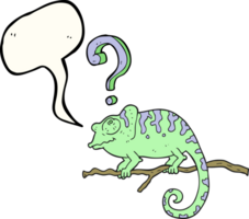 speech bubble cartoon curious chameleon png