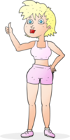tecknad serie Lycklig Gym kvinna png