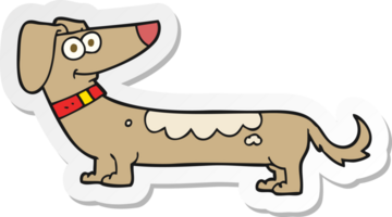 sticker van een tekenfilmhond png