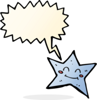 Cartoon-Star-Charakter mit Sprechblase png