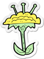 sticker of a cartoon flower png