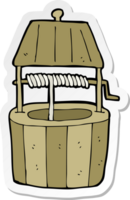 sticker of a cartoon wishing well png