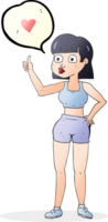 speech bubble cartoon gym woman png